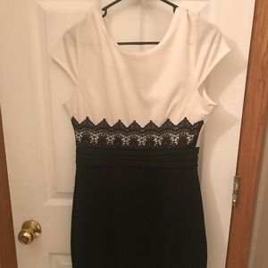 Black and white formal dress
